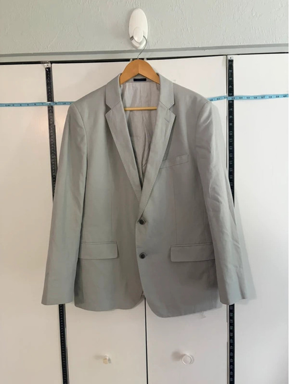 Bonobos Men’s Blazer Size 36 Long Light Gray Cotton Linen Sport Coat NWOT